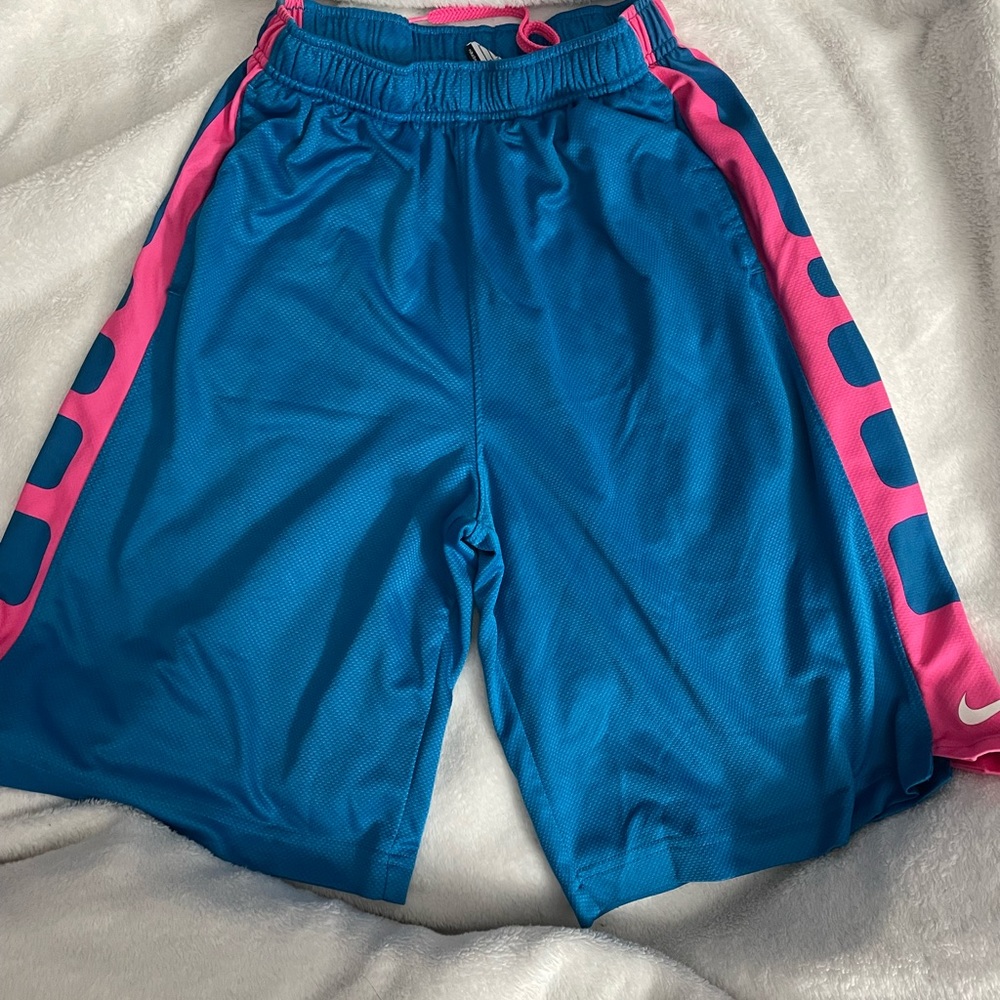 Nike blue with pink trim athletic shorts